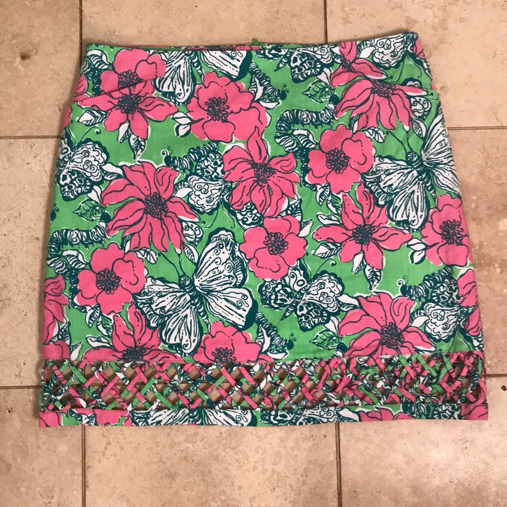 Lily Pulitzer Roslyn Lattice Skirt Size 8